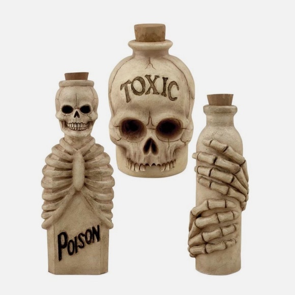 NEW Bethany Lowe Skeleton Bottle Set (Set of 3) - Picture 1 of 1
